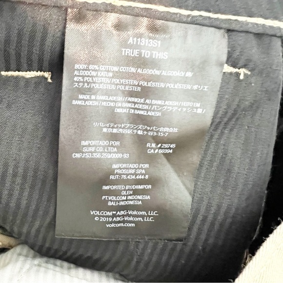 VOLCOM KHAKI TAN STRAIGHT LEG FLAT FRONT MENS PANTS SZ 29 - Picture 2 of 5